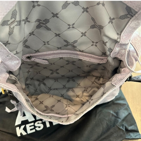 Aimee Kestenberg iridescent metallic light purple silver Bali crossbody … - Picture 9 of 9